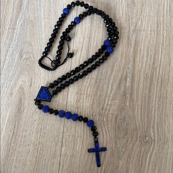 Other - New men’s blue superman long necklace rosary